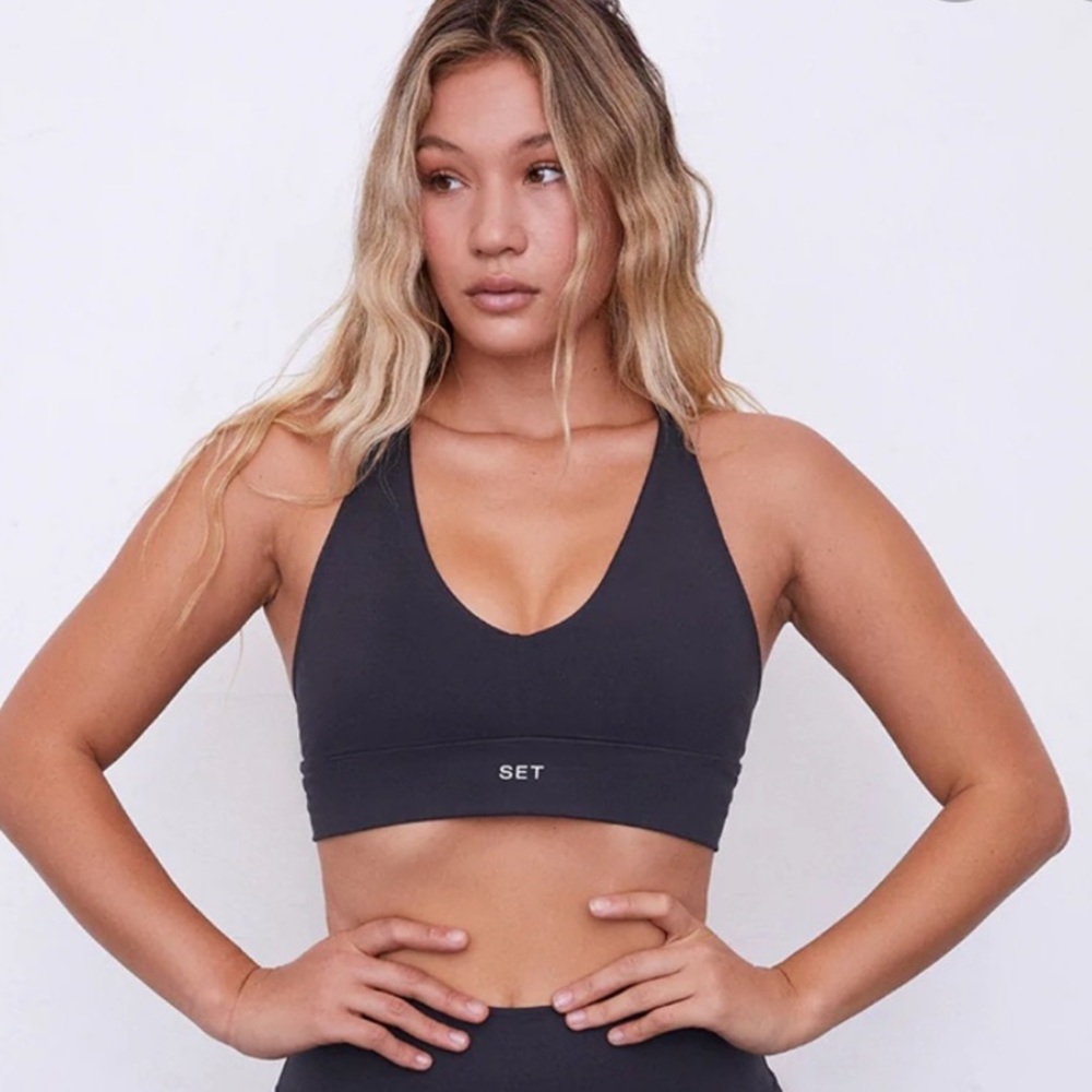 SET ACTIVE luxform Racer V Bra in Storm